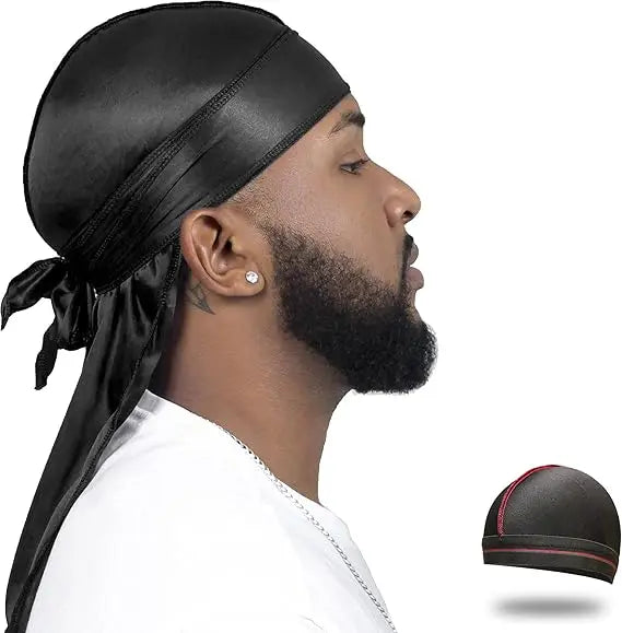 Silky Satin 360 Wave Bonnet for Men and Women Casual Appropriate Checked Style Four Seasons Adjustable Fit 52-54cm