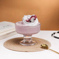 Factory Direct Sell Transparent Glass Tall Dessert Bowl Ice Cream Cup Pudding Yogurt Salad Milkshake Cup