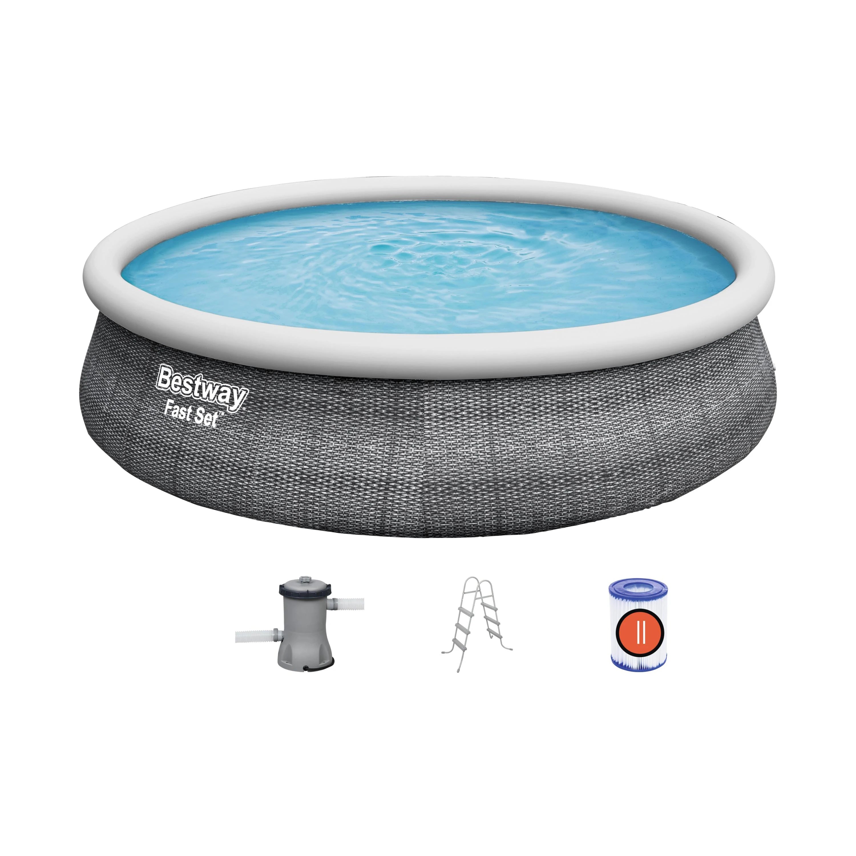 Bestway 57372 Fast Set 15ft Swimming Pool with Filter Pump 7340 L Pool Tools & Accessories