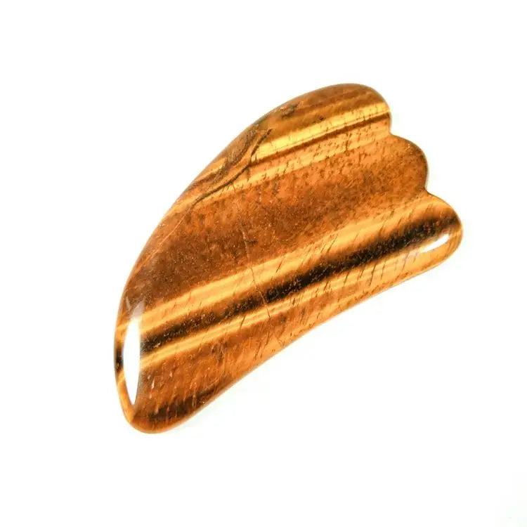 2026 Gems Custom Box Gua Sha Tool Yellow Tiger Eye Jade Fish Shape Guasha Massager TCM Massage Board Bulk Seller