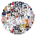 50Pcs Cool Sport Baseball Graffiti Decor Sticker for Boy Waterproof Paper Decals Diy Laptop Decorative Label PE Stickers