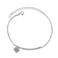 Trendy Fashion Charms Jewelry 925 Sterling Silver Bracelets 1Carat 925 Silver Moissanite Bracelets for Women