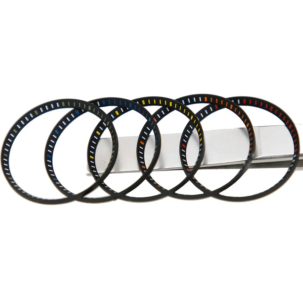 Factory Price New Popular Brass Material 5 Colors  Double Color SKX007 Watch Chapter Ring