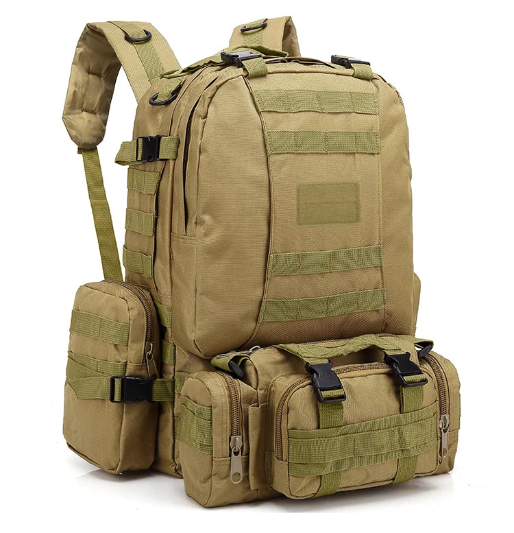 Unisex Outdoor Sports Tactical Backpack for Hiking Waterproof Camping Mountaineering Training PVC Lining