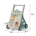 Wooden Multi-functional Baby Learning Walker Educational Wooden Baby Activity Walker Toy for Toddler