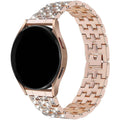 Bling Jewelry Diamond Metal Strap Compatible for Samsung Active2 20mm Galaxy Watch 4 Band Wristband