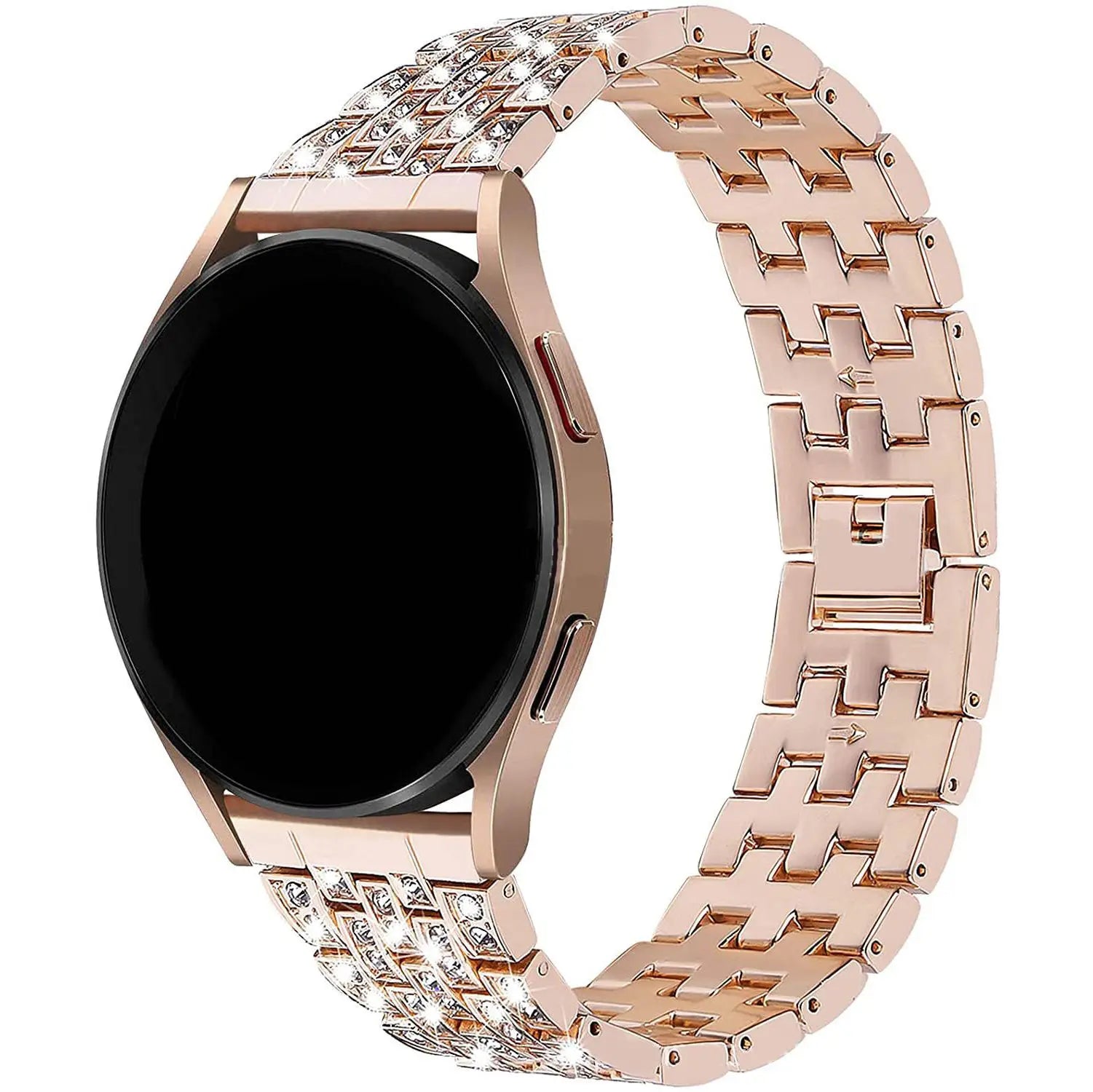 Bling Jewelry Diamond Metal Strap Compatible for Samsung Active2 20mm Galaxy Watch 4 Band Wristband