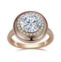 Custom Jewelry MSR-1135 Wedding Diamond Rings Jewelry 9k Gold Round Cut Moissanite Ring
