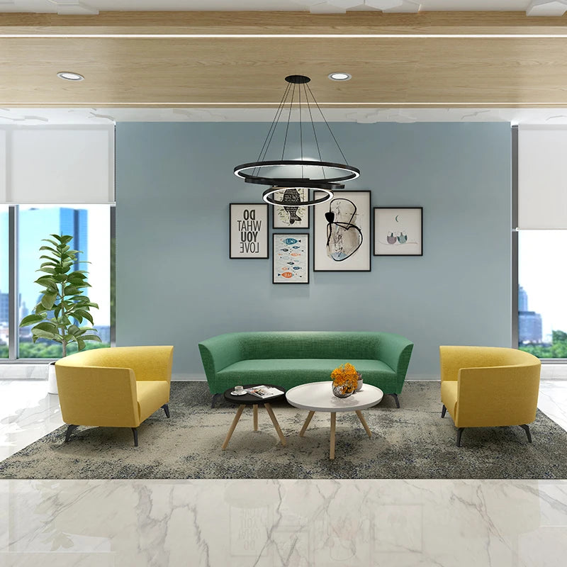 Customized Modern Style Sectional Sofa Set for Home Office School Reception Soft Textile Furniture Couch Reception Features