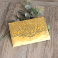 Excellent Quality Bright Gold 3d Laser Cut Pocket Invitations With Blank Envelopes Luxury Handmade Wedding Invitation Cards