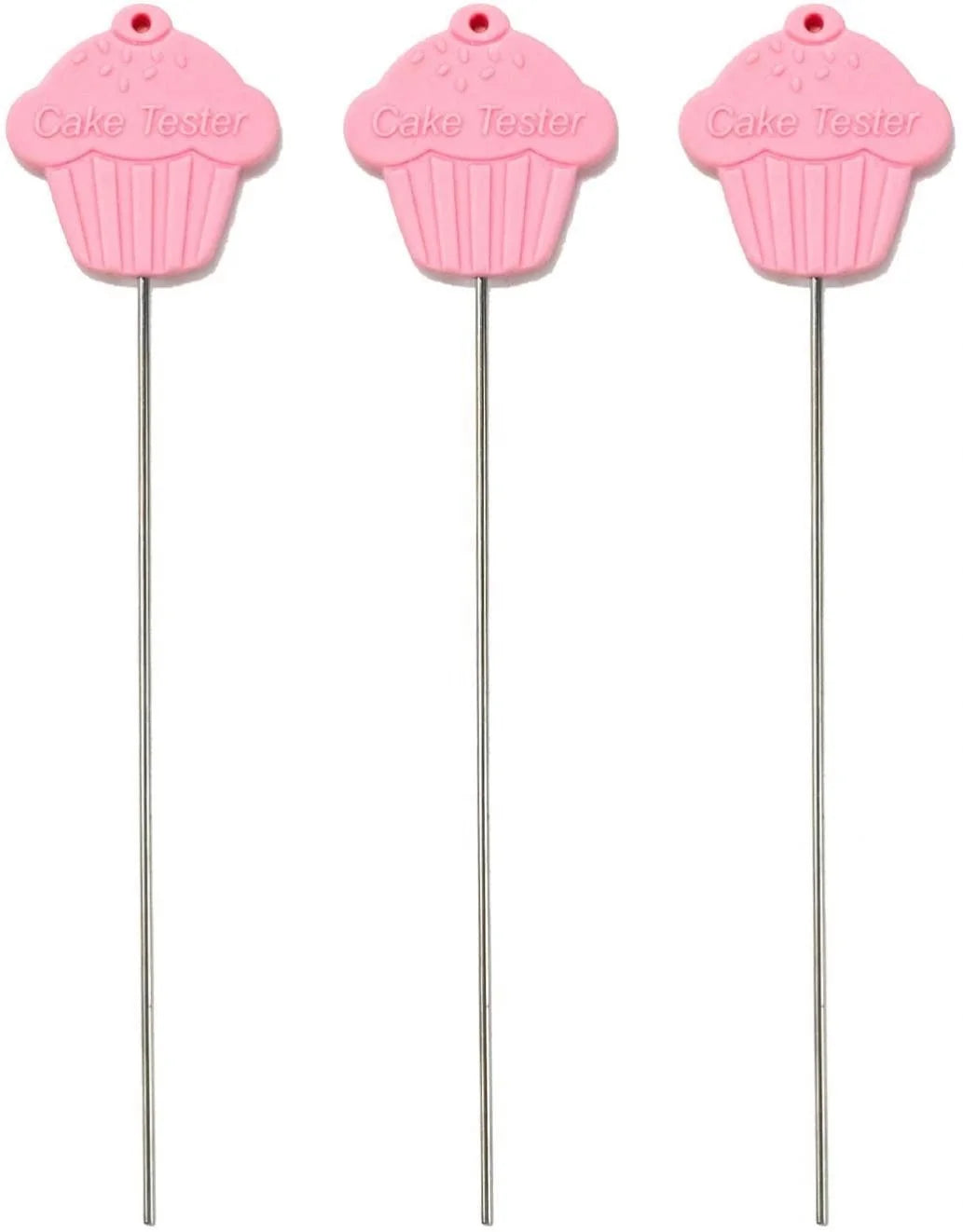 3 Pcs Cake Tester Stainless Steel Probe Chef Reusable Metal Cake Testing Needle Bread Bakery Muffin Probe Skewer Pin Needle Tool