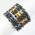 Natural Hematite Bracelets Healing Stone Customized Beads Bracelet for Women Man Evil Eye