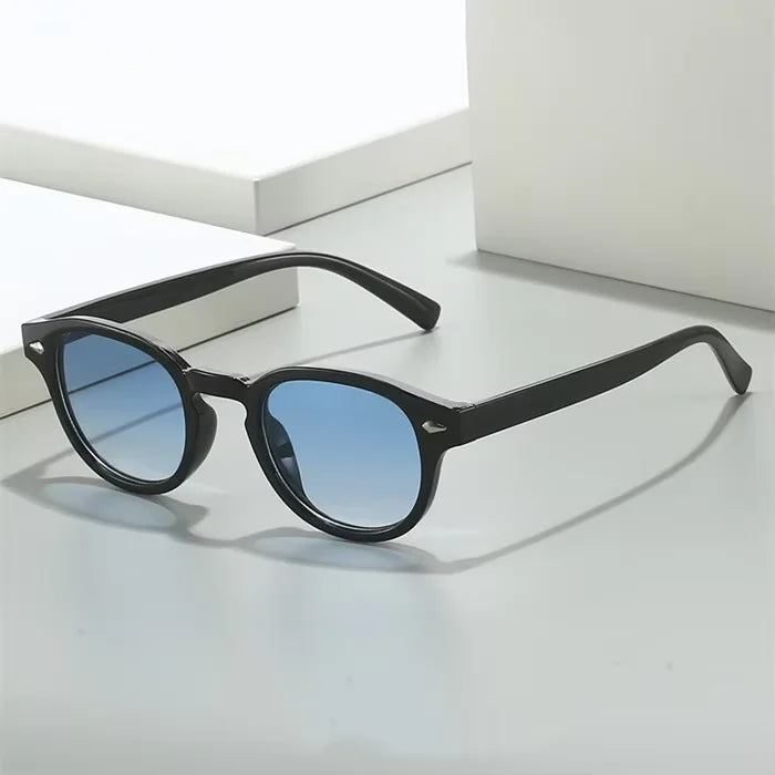 Vintage Small Frame Multi-Color Sunglasses with UV400 PC Lenses Advanced Driving All-Match Yellow Frame for Europe United States