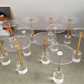 Designers Unique Transparent Acrylic Coffee Table Modern Style Gold Round clear Acrylic Side End Table for Living Room Luxury