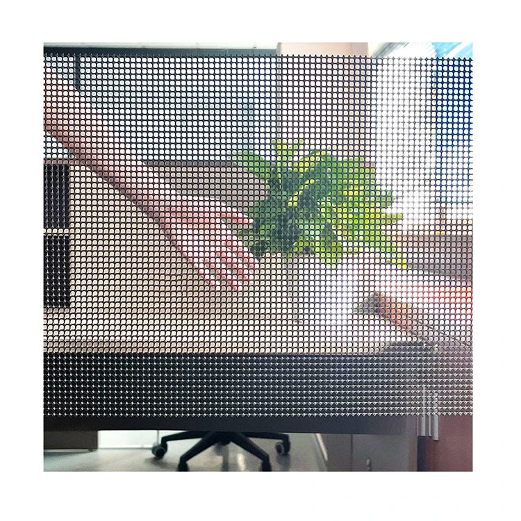 Indoor P3.91 Full Color Transparent LED Screen with Animation for Elevator Retail Store Shopping Mall Holographic Media SDK