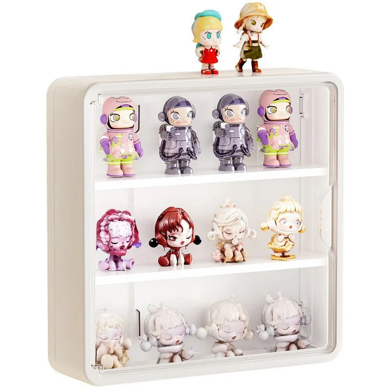 Modern Square Plastic Toy Box Dustproof Transparent Blind Storage Display for Hanging Children's Toy Organizers Injection