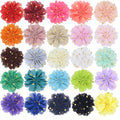 Ziming 8 CM 3D DIY Gold Stamping Spot Chiffon Fabric Handmade Flowers Hair Clips and Hat Fitting Accessories for Costumes
