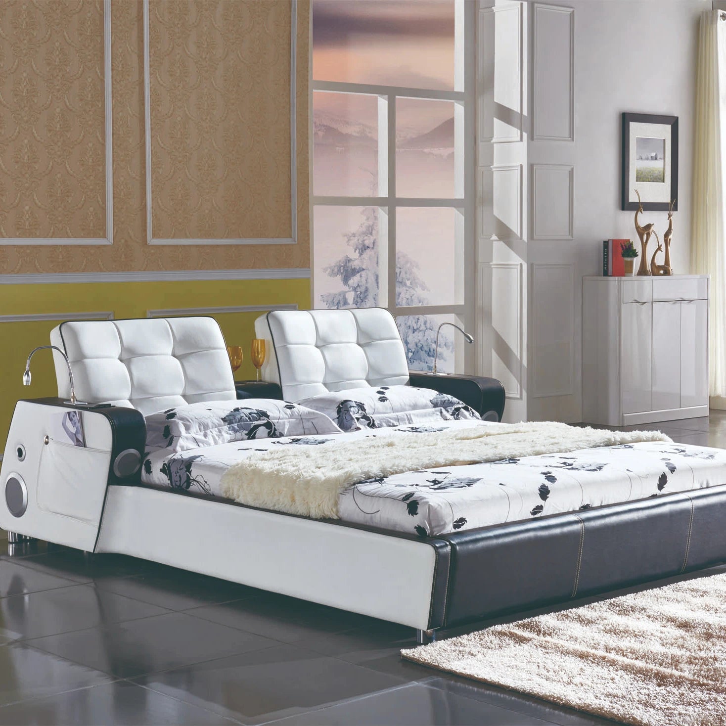 Furniture Bedroom Sets Modern Luxury king Size French Storage Dine American European Style Smart Hotel Furniture Bedroom Sets
