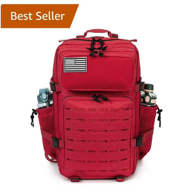 Manufacturer Custom Molle Assault Lunch Customized Red Men's Mochila Tatica Nylon Tactical Backpack 45L