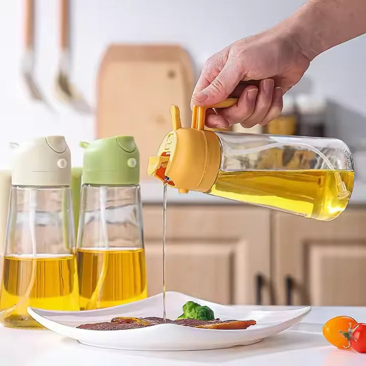 Multifunctional Glass Kitchen Air Fryer Spray Bottle for Foggy Cooking Oil and Thickener Application Essential Cooking Tool