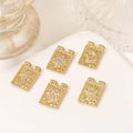 14K Gold Plated Jewish Star Evil Eye Cross Moon Charm Cube Zircon Rectangular Pendant Jewelry Making Accessories