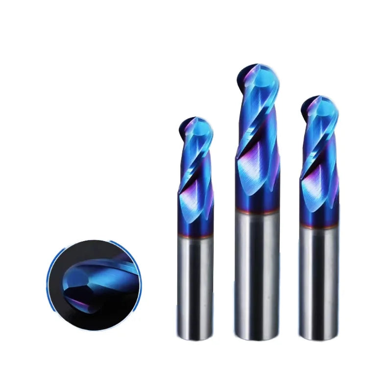 CHENGZHEN HRC65 2-Flute Ball End Mill - High Precision â‰¤0.005mm Aerospace CNC Router Bit RoHS Certified