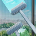 Magic Window Screen Cleaner Brush 4 in 1  Pets Hair Remover Brush with Long Handle Functional Lightweight Cleaning Brush