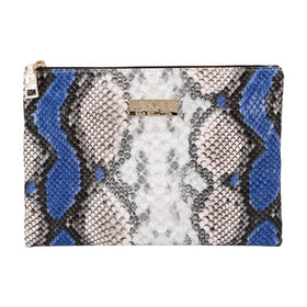 Fashion Snakeskin PU Leather Cometic Bag New Design Pu Leather Cosmetic Zip Pouch Custom Leather Makeup Bag Eco