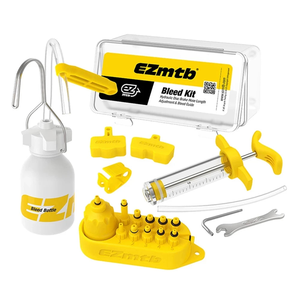 EZmtb Bicycle Hydraulic Disc Brake Repair Kit Includes Oil Change and Bleed Tool Convenient for Daily Maintenance