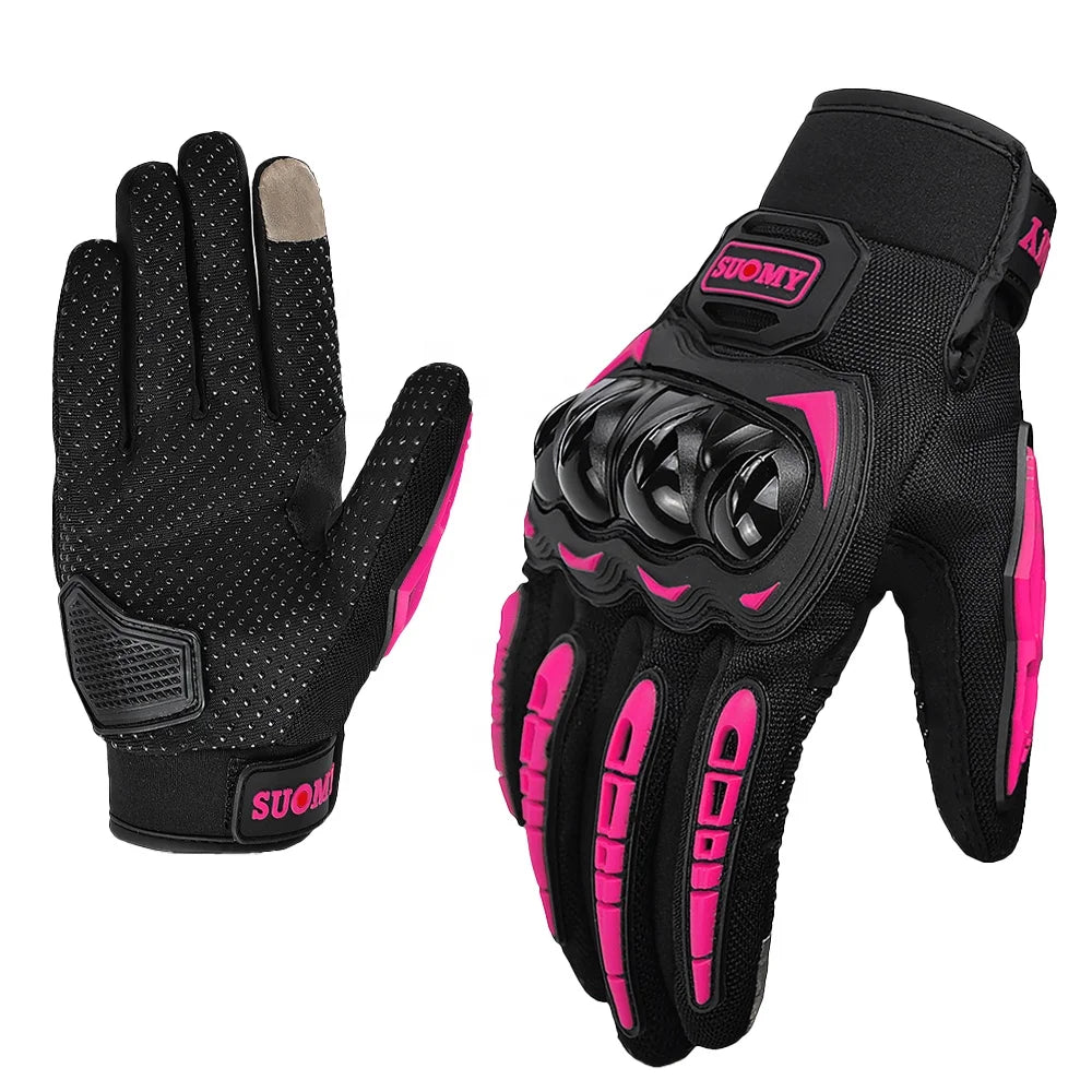 Summer Breathable Polyester Motorcycle Gloves Non-slip Wear-resistant Motocross Racing Gloves Touch Screen Moto Biker Gloves