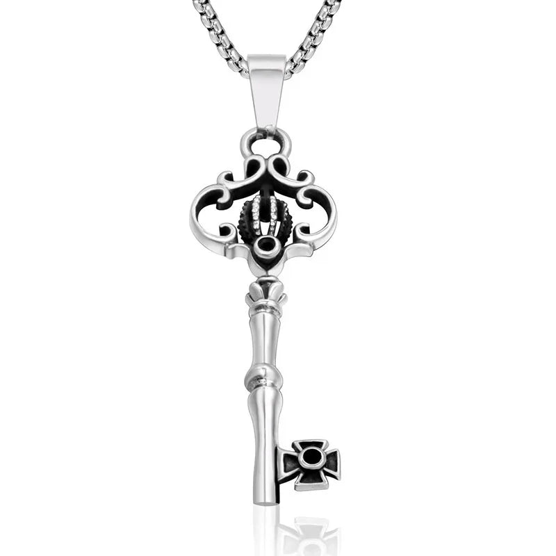 LOW MOQ Support Stainless Steel Custom Meaning Necklace Key Pendant for Men
