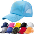Wholesale Trucker Hat Embroidery Patch Hat Custom Logo Mesh Two Tone 5 Panel Smile Face Baseball Rope Trucker Cap