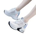 Mesh Inner High Small White Shoes Female New Breathable Casual Thick Bottom Thin Sports Old Daddy Shoes