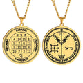 Lucky Gain Money Pantacle of Jupiter Have Great Wealth PARASIEL TZEDEKIAH DEVECHIAH Amulet Magic Stainless Steel Charm Necklace