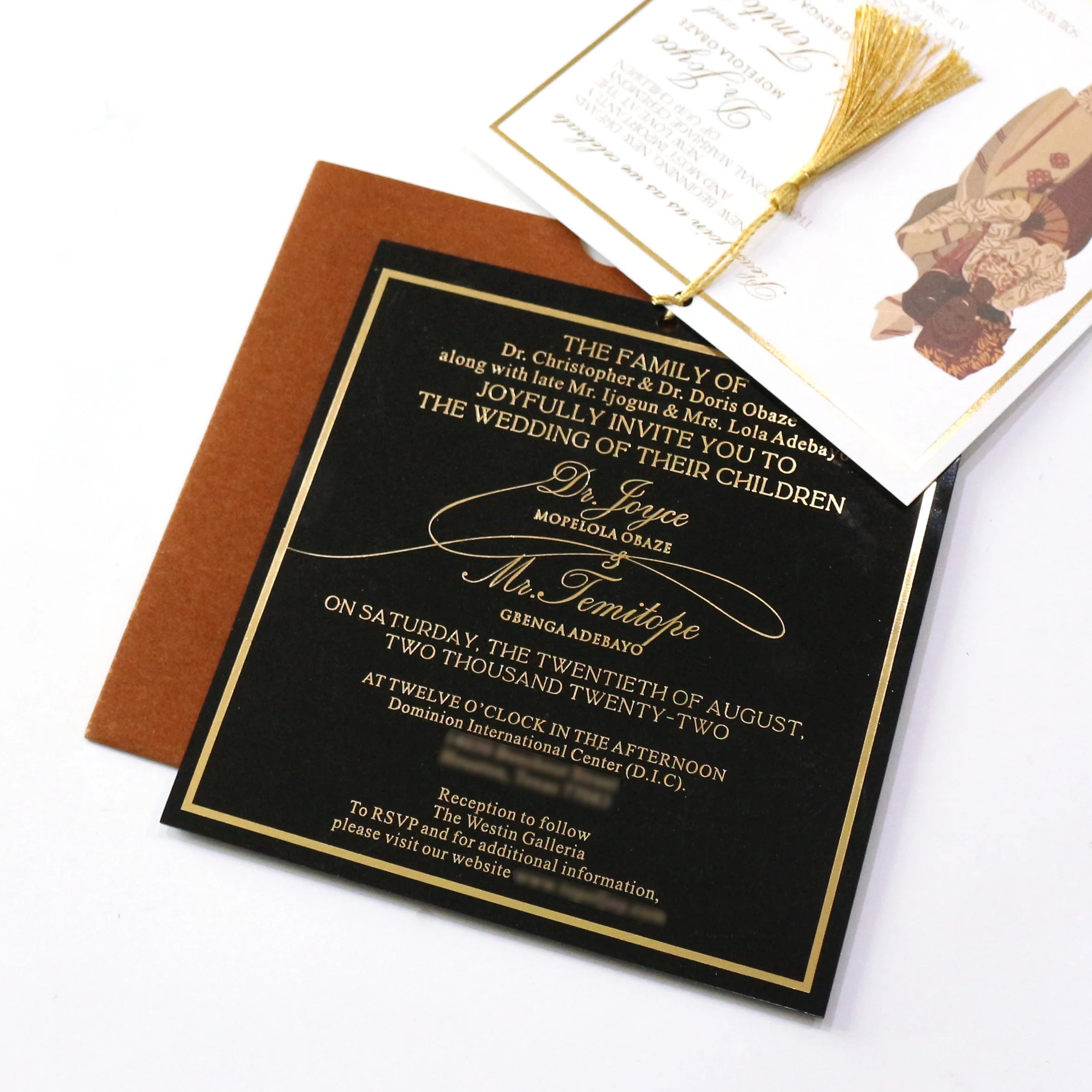 Premium Envelope Set Europe Pocket Envelope Two Envelopes With Cards and Tassel
