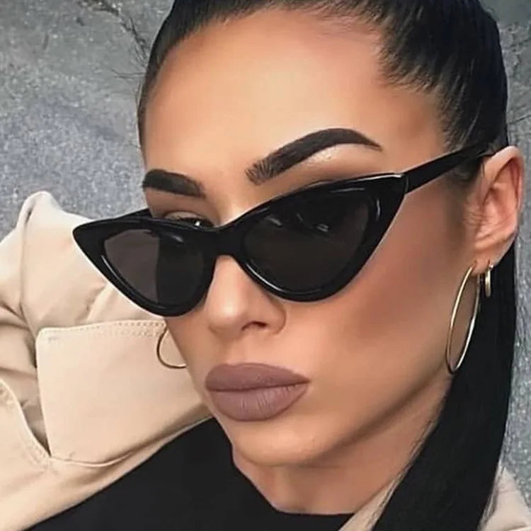 Classic Ladies Brand Designer Sunglasses Women Luxury Plastic Sun Glasses Female Retro Cat Eye Outdoor Eyewear