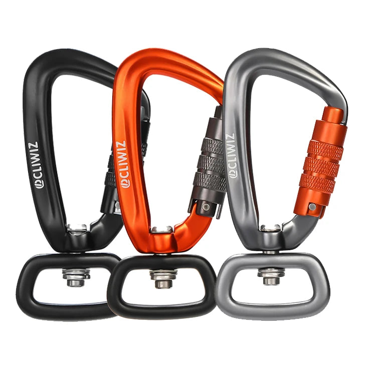 Wholesale 4KN Self-Swivel Snap Hook 7801D2TN Carabiner Heavy Industry Aluminum Dog Leash Rock Climbing Carabiner Auto Locking