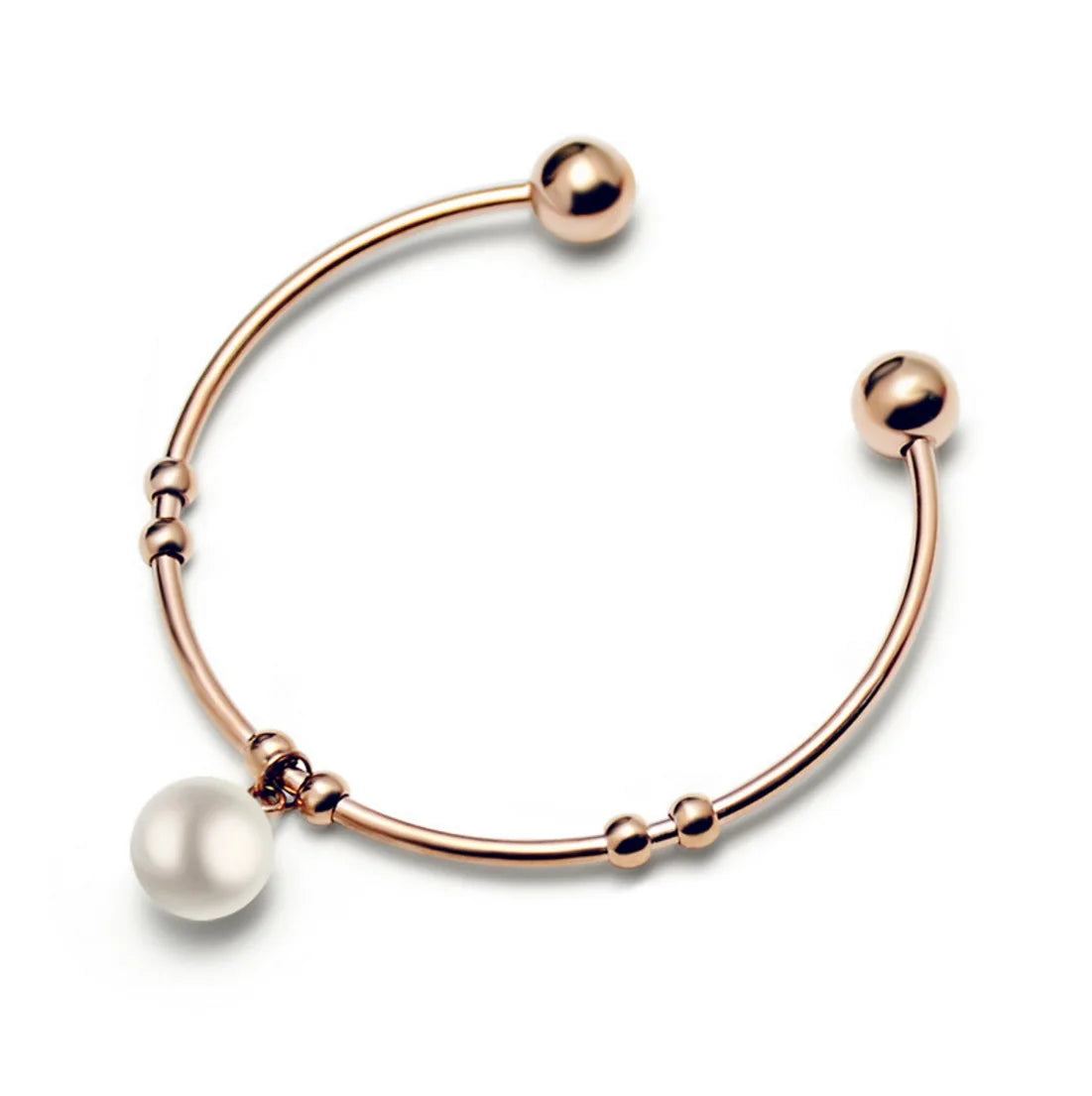 Promotional Gifts Custom Beads Stainless Steel Charm Bracelet Trendy Bracelet Fresh Water Pearl Bracelet
