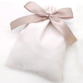 White Velvet Custom Logo Gift Bags Custom-made Prolucky Brand Makeup Cosmetic Packaging Sack Jewelry Pouches