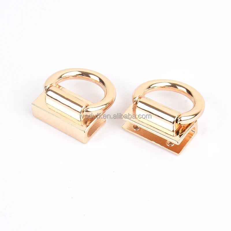 Ivoduff Alloy D Ring Buckle Bag Chain Metal Screw Clasp Side Clip Purse Strap Connector