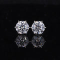 Starsgem Round Cut Moissanite Jewelry Gemstone DEF VVS Moissanite Stud Pt950 Platinum Earrings
