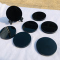 Wholesale Natural Crystal Carving Folk Crafts Art Sculpture Healing Black Obsidian Crystal Mirror for Decoration