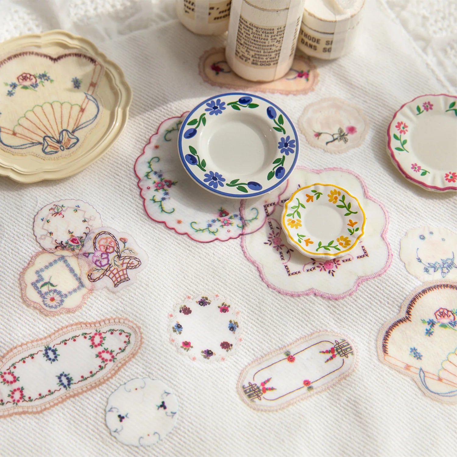 1Roll Long Term Tape Sewing Book Series Vintage Theme Handbook DIY Material Decorative Loop Stickers