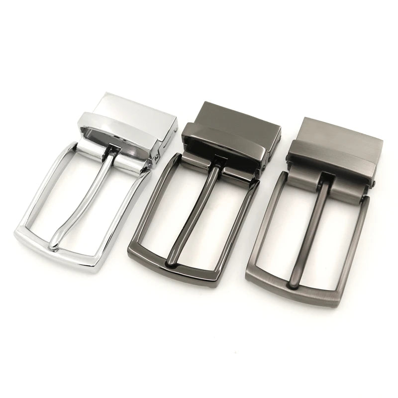 35MM Reversible Buckle for Belt With Holes Alloy Pin Buckle Factory Custom Logo Wholesale Stock