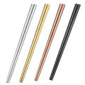Custom Eco-Friendly Stainless Steel Flat Chopsticks Korean Colorful Design Modern Luxury Custom Logo for Wedding Gift
