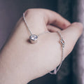 EManco Fashion Jewelry Necklace Stainless Steel 12 Colors Personalized Birthstone Pendant Necklace for Women