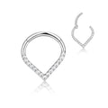 Wholesale Titanium Nose Ring Piercing Allergy Prevention 316L Stainless Steel G23 Body Piercing Jewelry Heart Waterdrop
