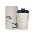 12oz Custom Logo Coffee Tumbler Modern 304 Stainless Steel Insulated Coffee Mug Vacuum Travel Mug with Lid Leak-proof Portable