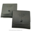 PU Leather Pouch With Button Suede Jewelry Envelope Leather Bag With Customized Logo PU Leather Watch Storage Pouch
