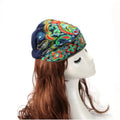 Lady Women Soft Cotton Ethnic Style Turban Hat Head Wrap Scarf Beanie Embroidered Flower Florals Print